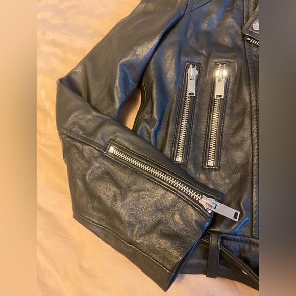 ZARA Genuine Leather Jacket Brand New Size S - Picture 5 of 16